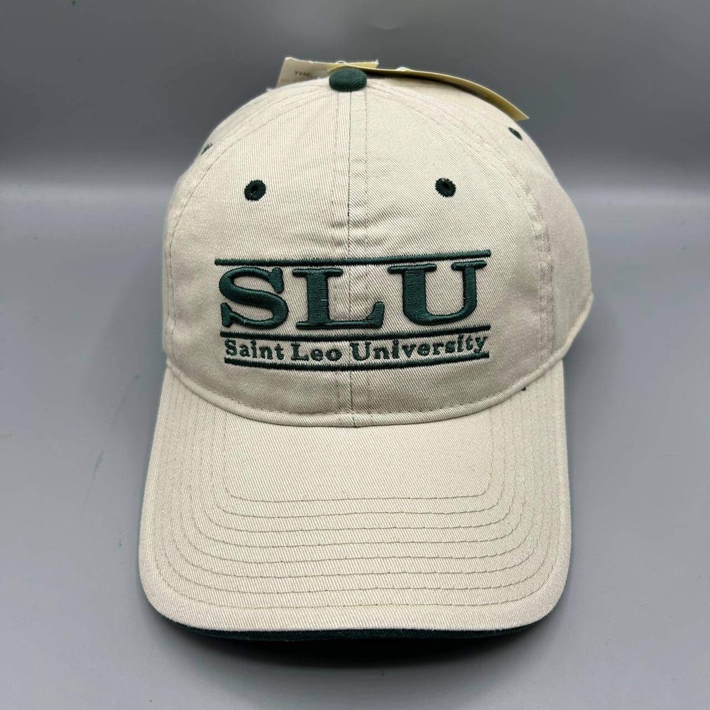 Saint Leo University Hat Men Tan Green The Game Strap Back Cap Cotton New
